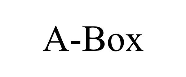 Trademark Logo A-BOX