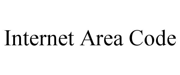 Trademark Logo INTERNET AREA CODE