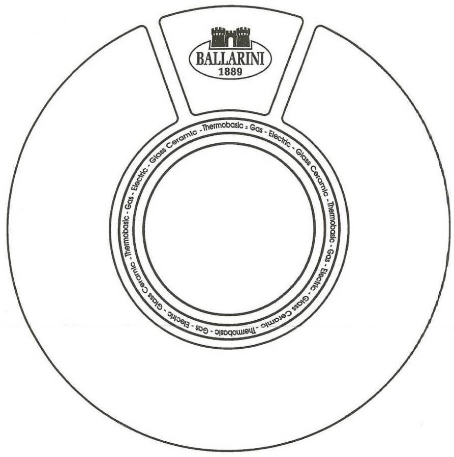 Trademark Logo BALLARINI 1889 THERMOBASIC: GAS - ELECTRIC - GLASS CERAMIC