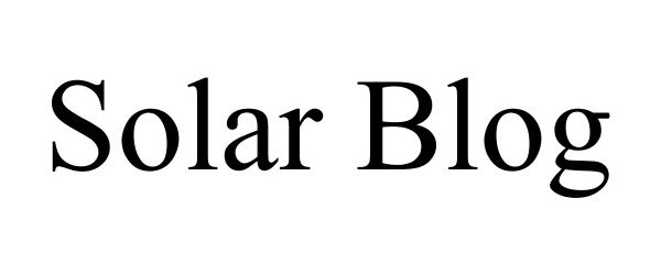 Trademark Logo SOLAR BLOG