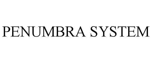 Trademark Logo PENUMBRA SYSTEM