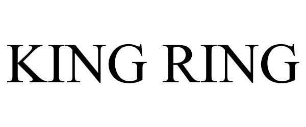 Trademark Logo KING RING