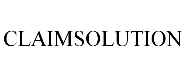 Trademark Logo CLAIMSOLUTION