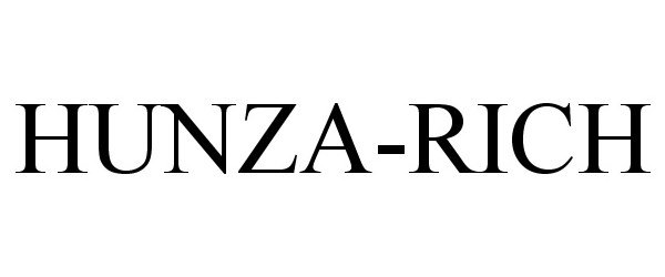 Trademark Logo HUNZA-RICH