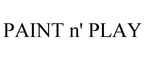 Trademark Logo PAINT N' PLAY