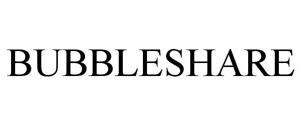 Trademark Logo BUBBLESHARE
