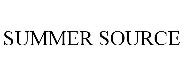 Trademark Logo SUMMER SOURCE