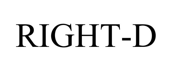 Trademark Logo RIGHT-D