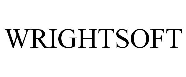 Trademark Logo WRIGHTSOFT