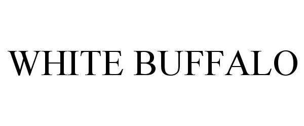 Trademark Logo WHITE BUFFALO