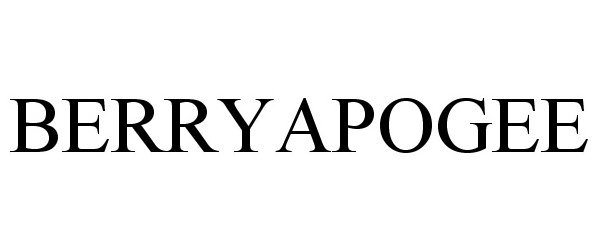 Trademark Logo BERRYAPOGEE