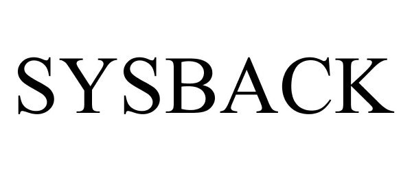 Trademark Logo SYSBACK