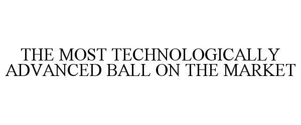  THE MOST TECHNOLOGICALLY ADVANCED BALL ON THE MARKET