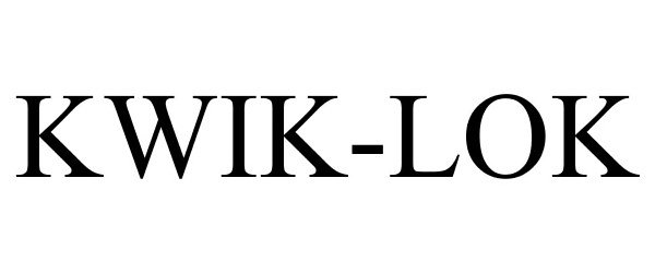 Trademark Logo KWIK-LOK