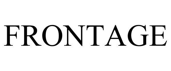 Trademark Logo FRONTAGE