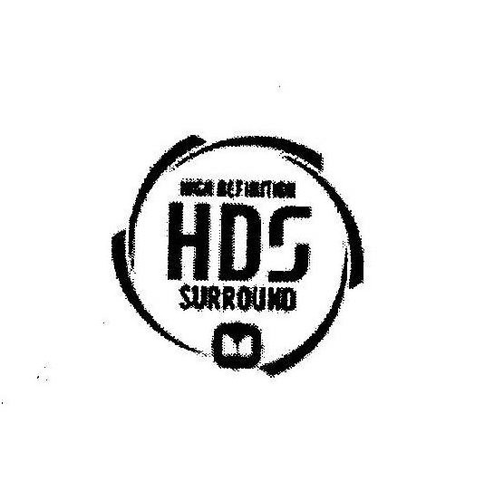 Trademark Logo HDS HIGH DEFINITION SURROUND