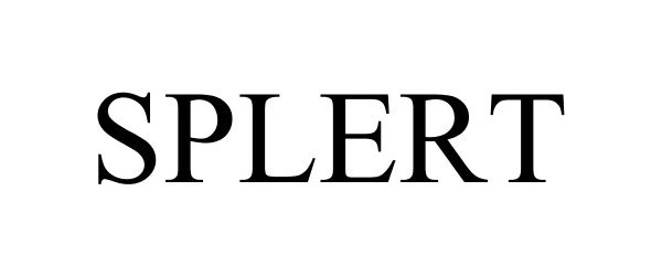 Trademark Logo SPLERT