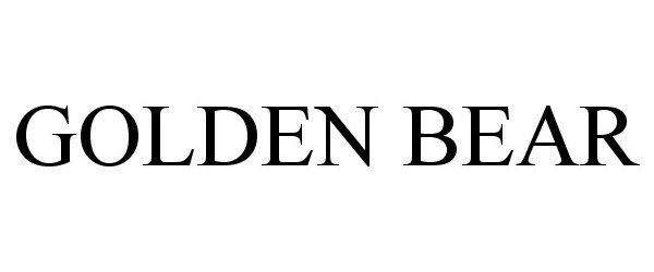 Trademark Logo GOLDEN BEAR