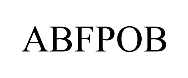 Trademark Logo ABFPOB