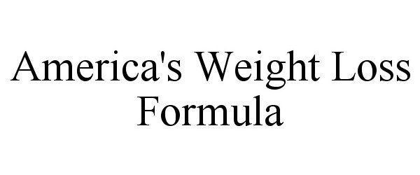 Trademark Logo AMERICA'S WEIGHT LOSS FORMULA