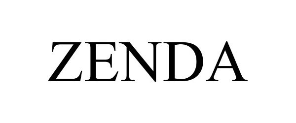 Trademark Logo ZENDA