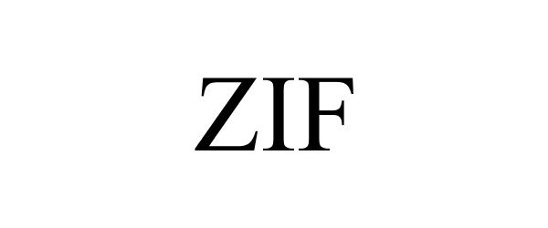 Trademark Logo ZIF