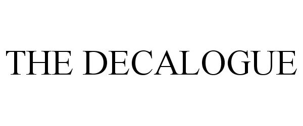  THE DECALOGUE