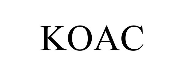 Trademark Logo KOAC
