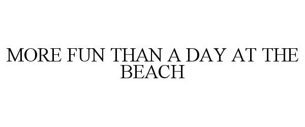  MORE FUN THAN A DAY AT THE BEACH
