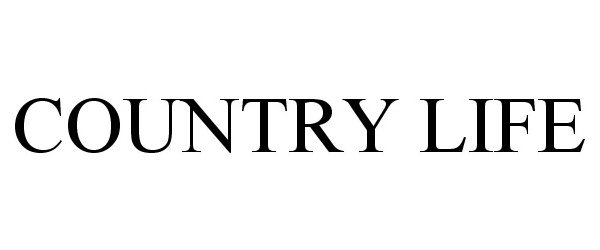 Trademark Logo COUNTRY LIFE