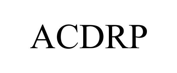 Trademark Logo ACDRP