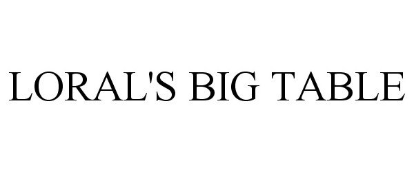Trademark Logo LORAL'S BIG TABLE