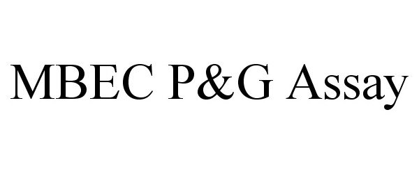 Trademark Logo MBEC P&amp;G ASSAY