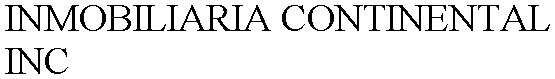 Trademark Logo INMOBILIARIA CONTINENTAL INC