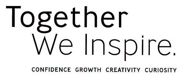 Trademark Logo TOGETHER WE INSPIRE. CONFIDENCE GROWTH CREATIVITY CURIOSITY