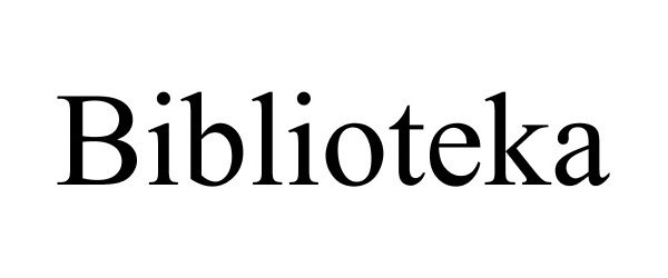 Trademark Logo BIBLIOTEKA