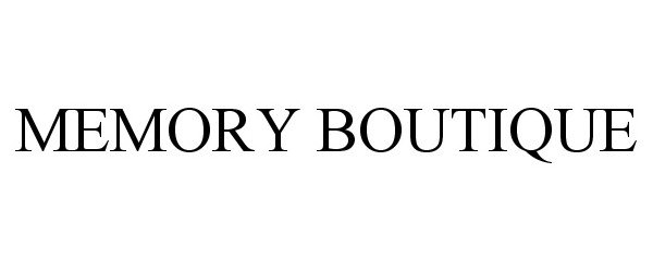 Trademark Logo MEMORY BOUTIQUE
