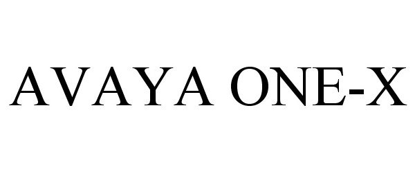 Trademark Logo AVAYA ONE-X