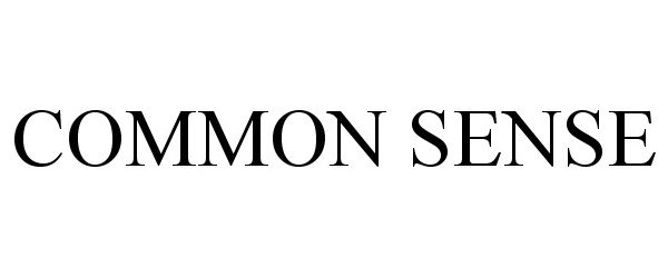 Trademark Logo COMMON SENSE