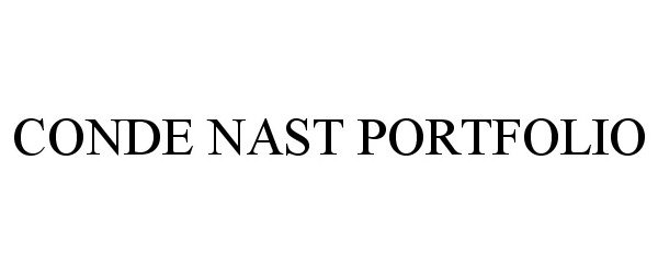 Trademark Logo CONDE NAST PORTFOLIO