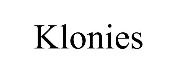 Trademark Logo KLONIES