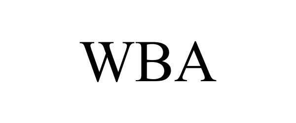 Trademark Logo WBA