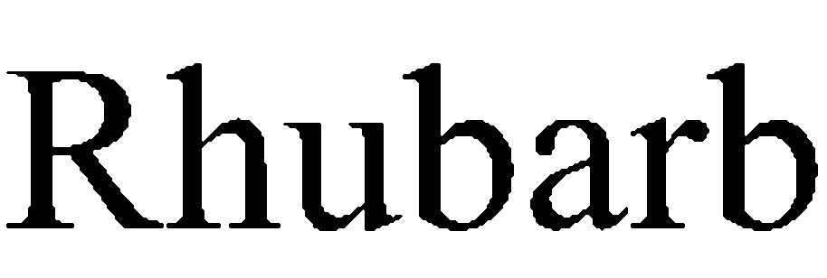 Trademark Logo RHUBARB