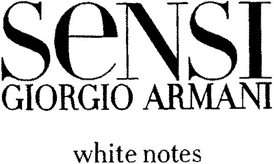  SENSI GIORGIO ARMANI WHITE NOTES