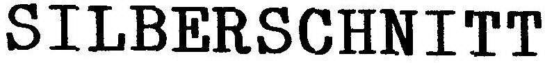 Trademark Logo SILBERSCHNITT