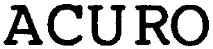 Trademark Logo ACURO