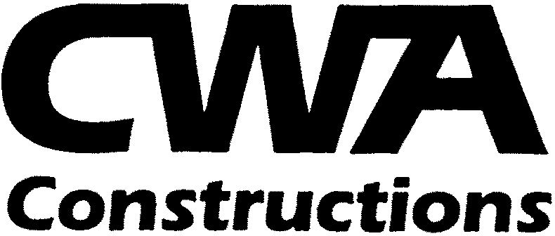 Trademark Logo CWA CONSTRUCTIONS