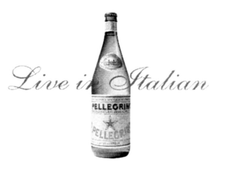 Trademark Logo LIVE IN ITALIAN S.PELLEGRINO