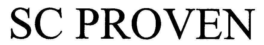 Trademark Logo SC PROVEN