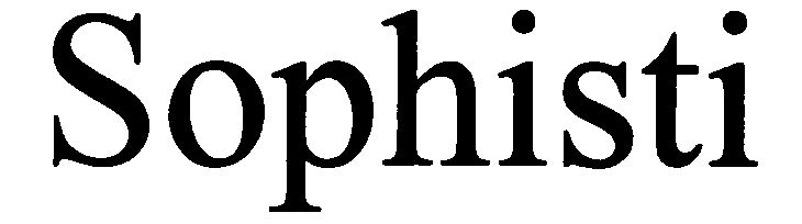 Trademark Logo SOPHISTI